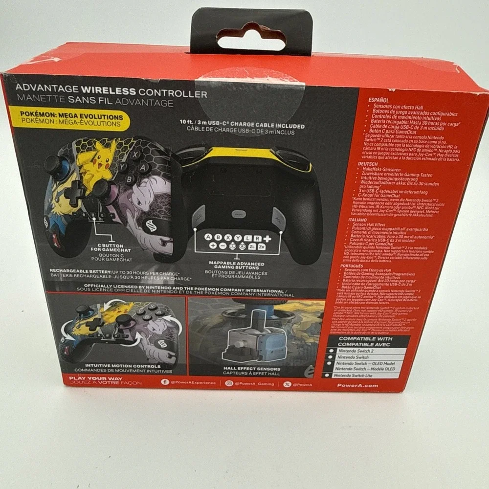 PowerA Nintendo Switch 2 Advantage Wireless Controller Pokemon: Mega Evolutions